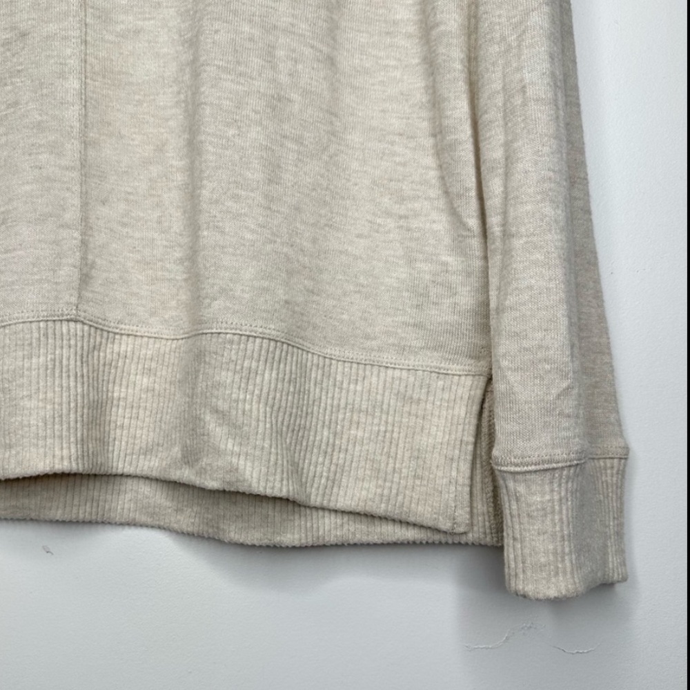 New Rails Iggy Top Moonlight Melange Ribbed Long Sleeve Oatmeal - Picture 8 of 8